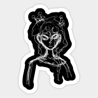 Swamp Girl - White Outline Sticker